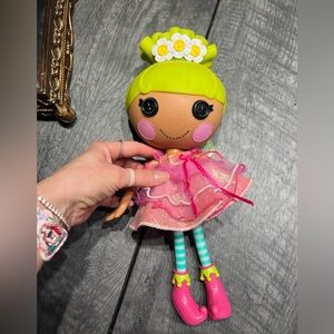 Charming Doll with Pink Dress and Green Hair